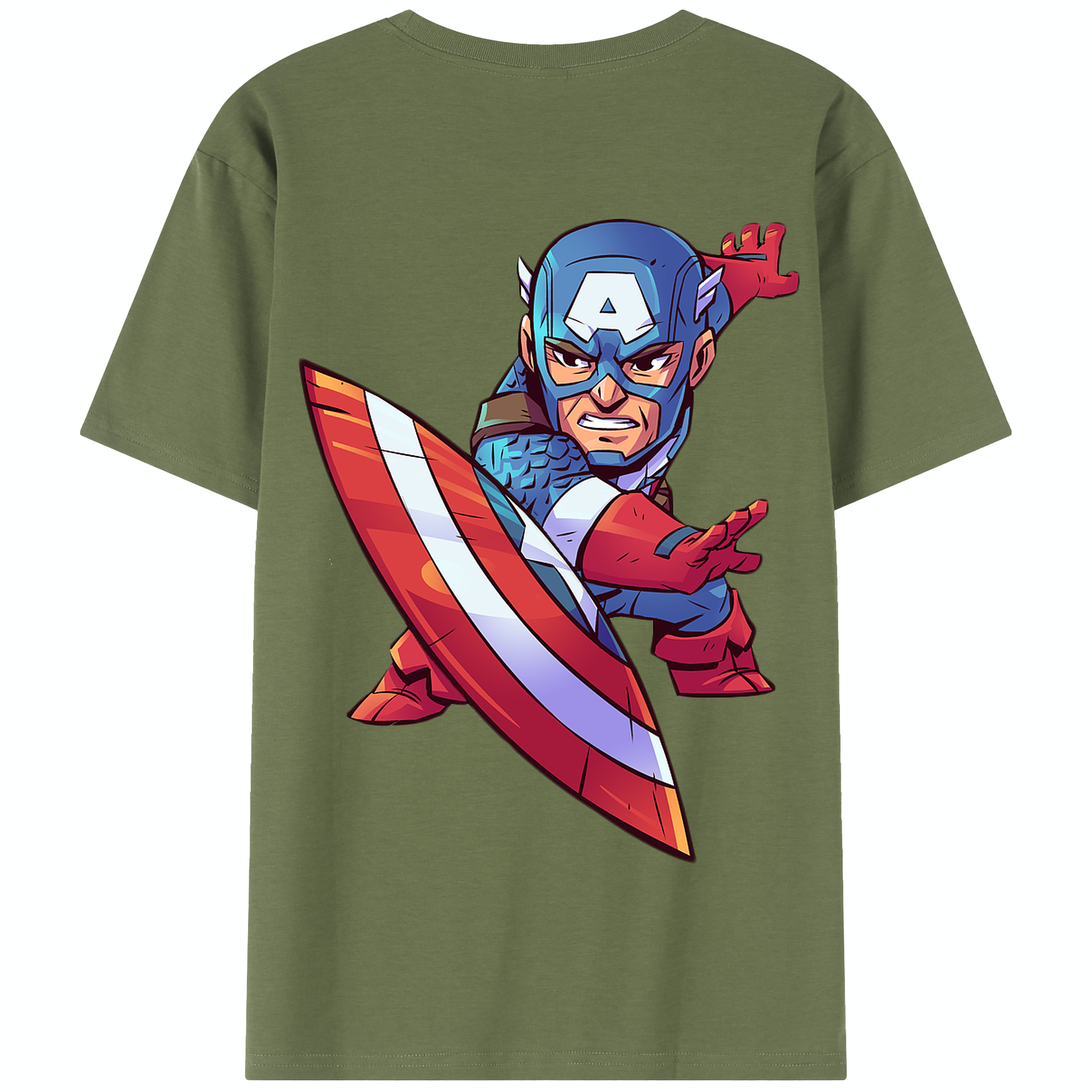 （画像用） アベンジャーズ The Avengers 綿100％半袖Tシャツ（背面プリント）